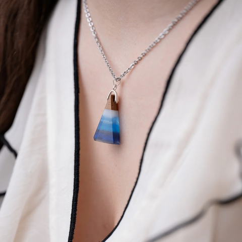 Collana Triangolo Mare Up, Legno di Noce