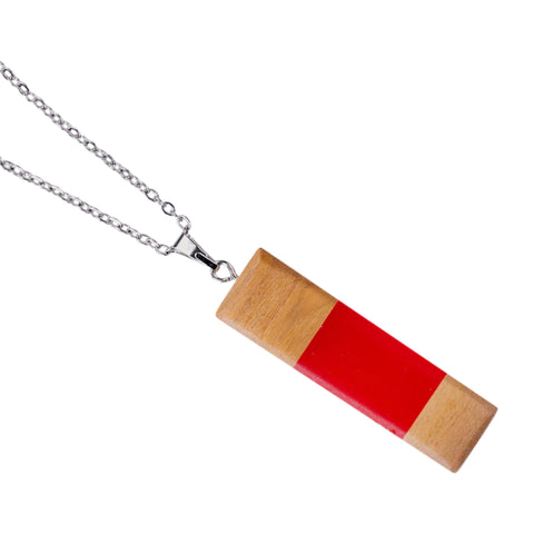 Collana Chiara Rettangolo, Legno di Ulivo