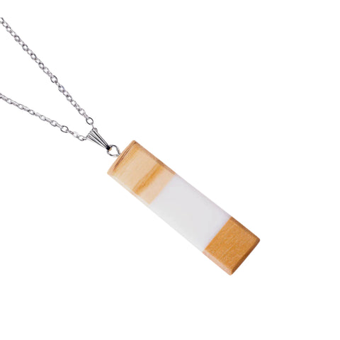 Collana Chiara Rettangolo, Legno di Ulivo