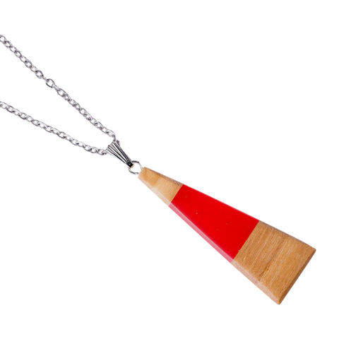 Collana Triangolo Chiara, Legno d'Ulivo