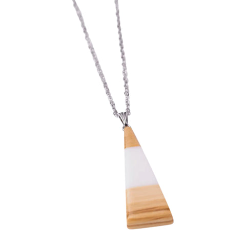 Collana Triangolo Chiara, Legno d'Ulivo