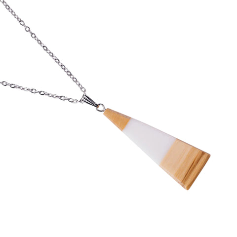 Collana Triangolo Chiara, Legno d'Ulivo