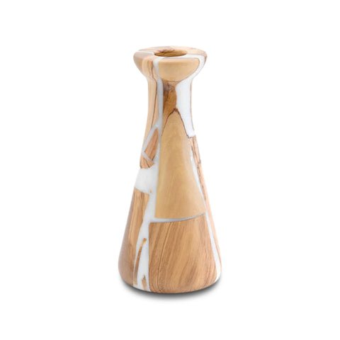 Country Riciclo Vaso per fiori, legno d'ulivo