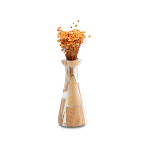 Country Riciclo Vaso per fiori, legno d'ulivo