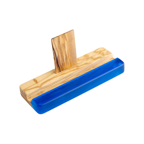 Supporto per tablet da tavolo, in legno d'ulivo