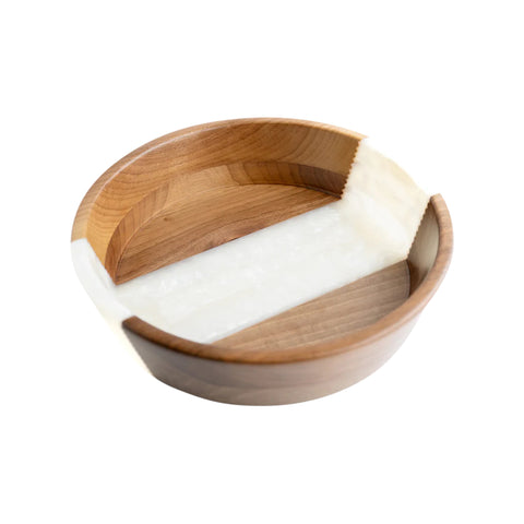 Centrotavola di frutta, in legno di noce