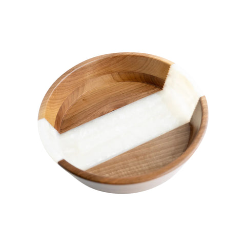 Centrotavola di frutta, in legno di noce