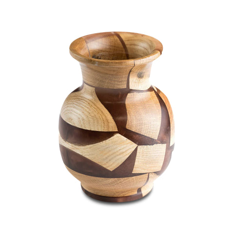 Funky Riciclo Vaso per fiori, legno di quercia