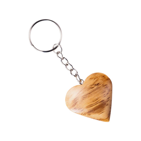 Portachiavi Cuore, Legno di Olivo