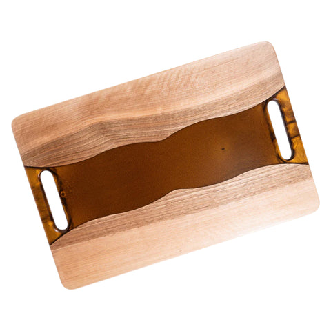 Vassoio da portata Onda, in legno di noce
