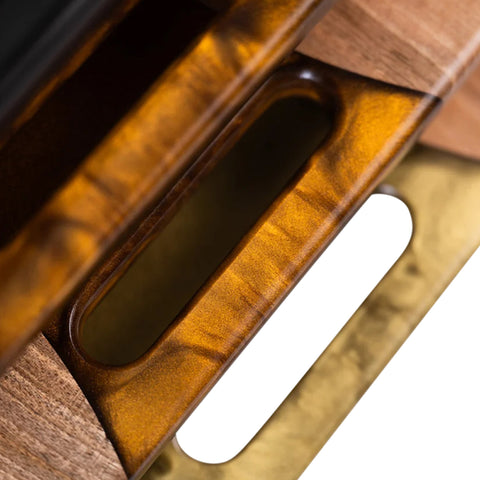 Vassoio da portata Onda, in legno di noce