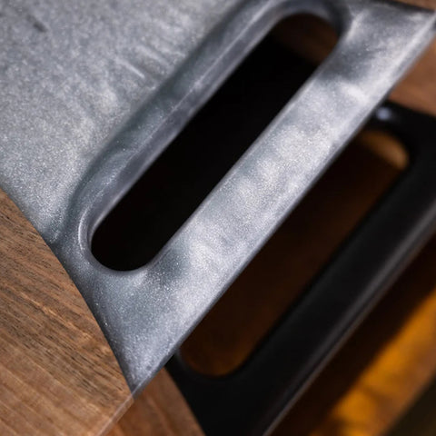 Vassoio da portata Onda, in legno di noce