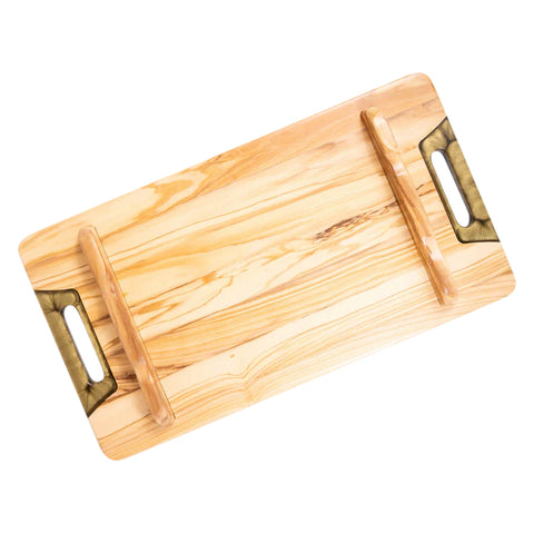 Vassoio da portata Onda, legno d'ulivo