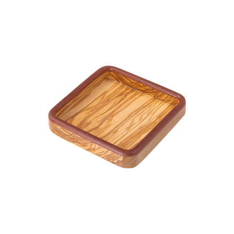 Vassoio quadrato Talen, legno d'ulivo