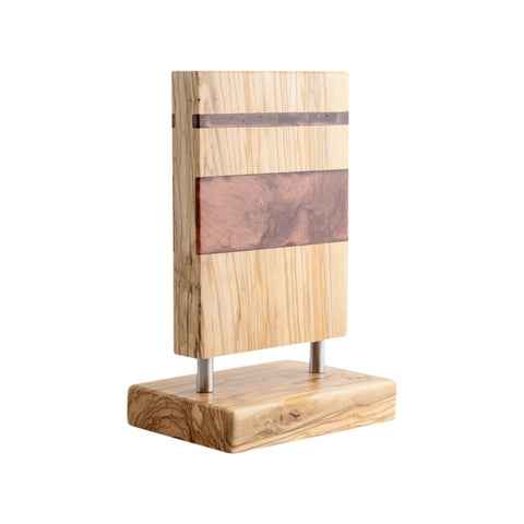 Ceppo portacoltelli magnetico Venus con 6 coltelli, legno d'ulivo