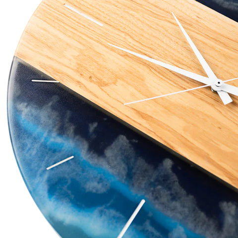 Orologio da parete, diametro 40 cm, legno di quercia