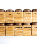 10 piece spice container set with stand-ReinWood