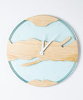 Costa Wall Clock, Ash - Water Resin-ReinWood