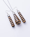 Gemma line necklace/earring set-ReinWood