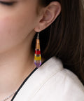 Iris tie earrings-ReinWood