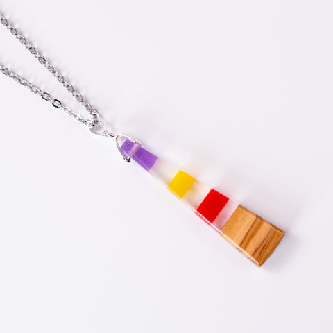 Iris triangle necklace-ReinWood