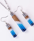 Mare cylinder necklace/earring set-ReinWood