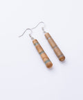 Marta line cylinder earrings-ReinWood