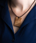 Rectangular Natur necklace-ReinWood