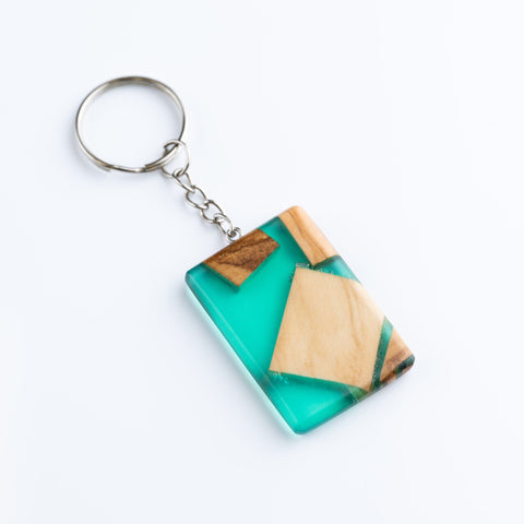 Riciclo Keychain rectangle 4.5x3x0.7cm-ReinWood