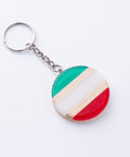 Round key ring with customizable logo-ReinWood