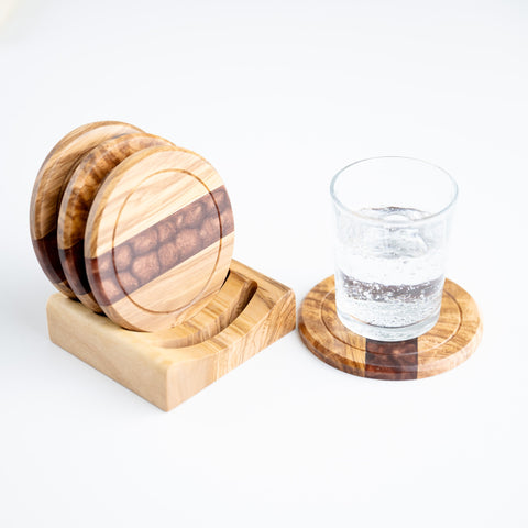 Round saucers set of 4 pieces-ReinWood