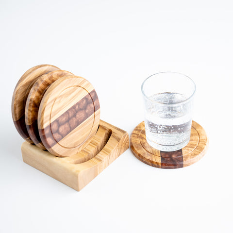 Round saucers set of 4 pieces-ReinWood