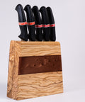 Venus vertical knife holder with 5 knives-ReinWood