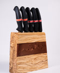 Venus vertical knife holder with 5 knives-ReinWood