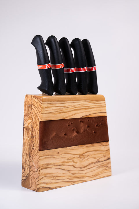 Venus vertical knife holder with 5 knives-ReinWood