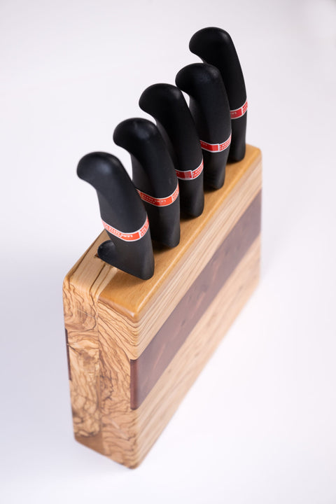 Venus vertical knife holder with 5 knives-ReinWood