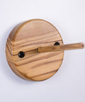 Wall-mounted support for three round cutting boards-ReinWood